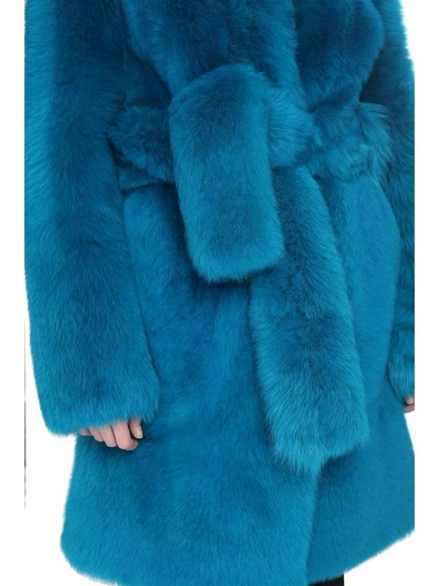 Lambskin Fur Coat Blue - BOTTEGA VENETA - BALAAN 6