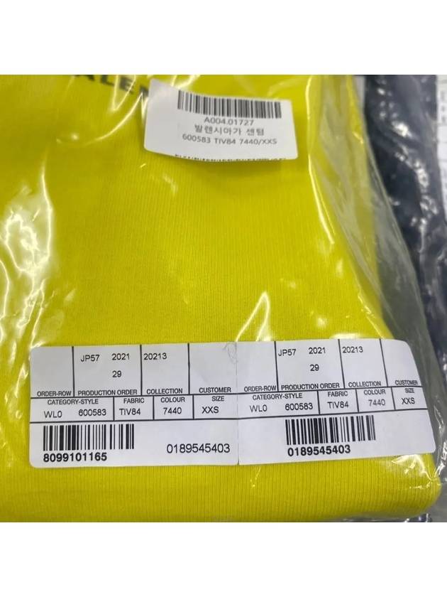 logo hood yellow 600583 TIV84 7440 - BALENCIAGA - BALAAN.