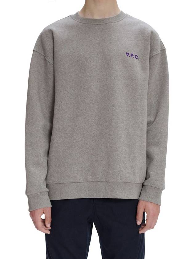 Clint Chest Logo Sweatshirt Grey - A.P.C. - BALAAN 3