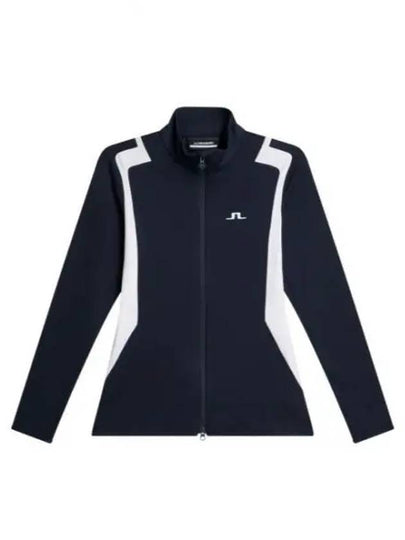 Women's Mae Zip Mid Layer Track Jacket Navy - J.LINDEBERG - BALAAN 2