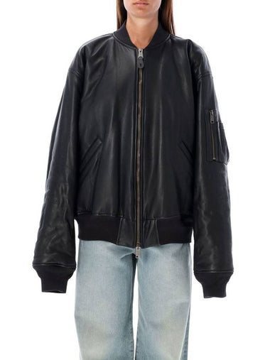 Women s Bomber Jacket Balenciaga Soft Leather - BALENCIAGA - BALAAN 1