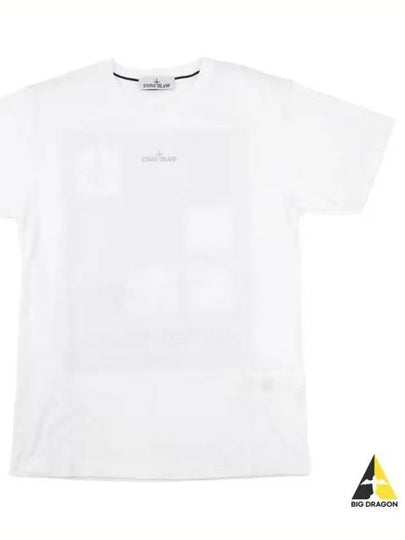 Small Logo Print Short Sleeve T-Shirt White - STONE ISLAND - BALAAN 2