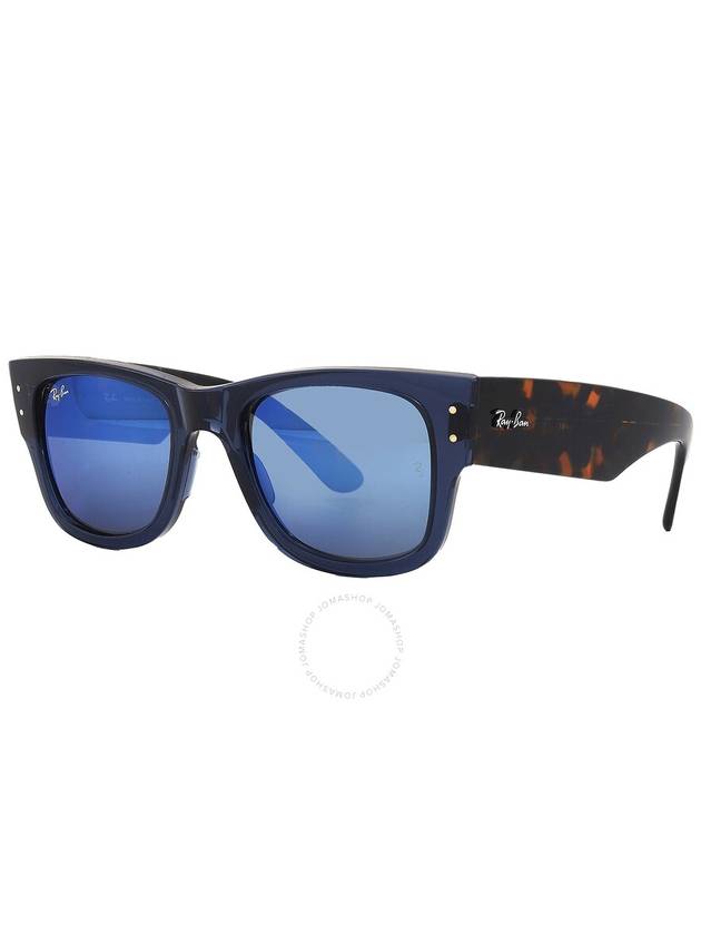 Mega Wayfarer Sunglasses Transparent Dark Blue - RAY-BAN - BALAAN 4