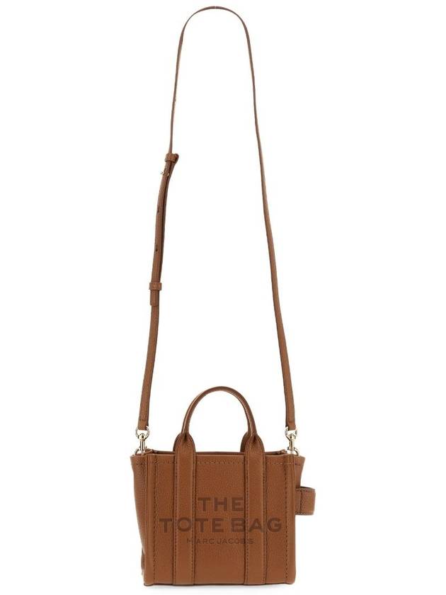 Mini Micro Leather Tote Bag Brown - MARC JACOBS - BALAAN 6