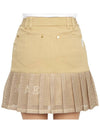 Golf Wear Women s Mini Pleated Skirt MLW 3B AE06 BEIGE - MARK & LONA - BALAAN 8