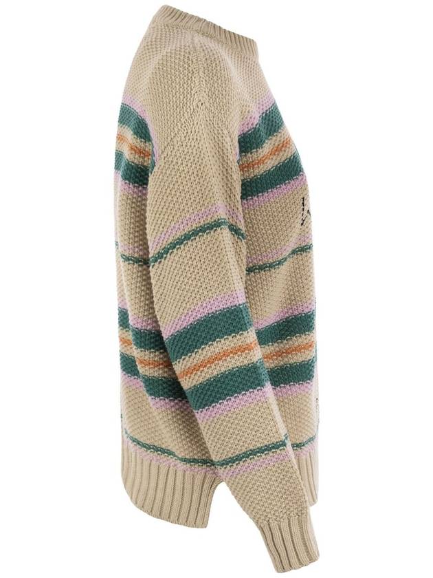 MARRONE - Cotton yarn sweater with embroidery - WEEKEND MAX MARA - BALAAN 3