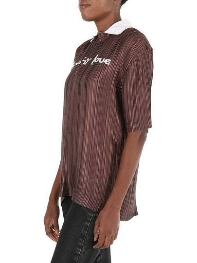 Burberry Krazy Love Print Pleated Polo Shirt, Brand Size 4 (US Size 2) - BURBERRY - BALAAN 2