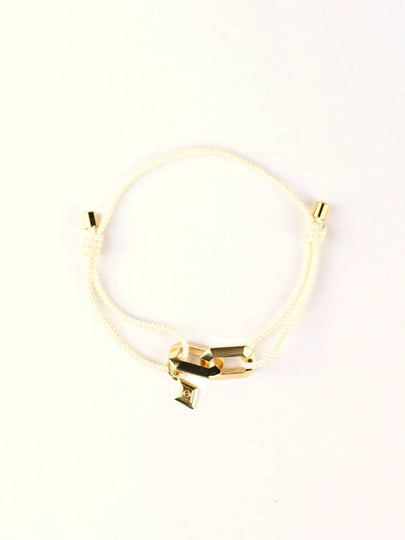 GOLD COMMITMENT IVORY CORD BRACELET - GAMAN - BALAAN 2