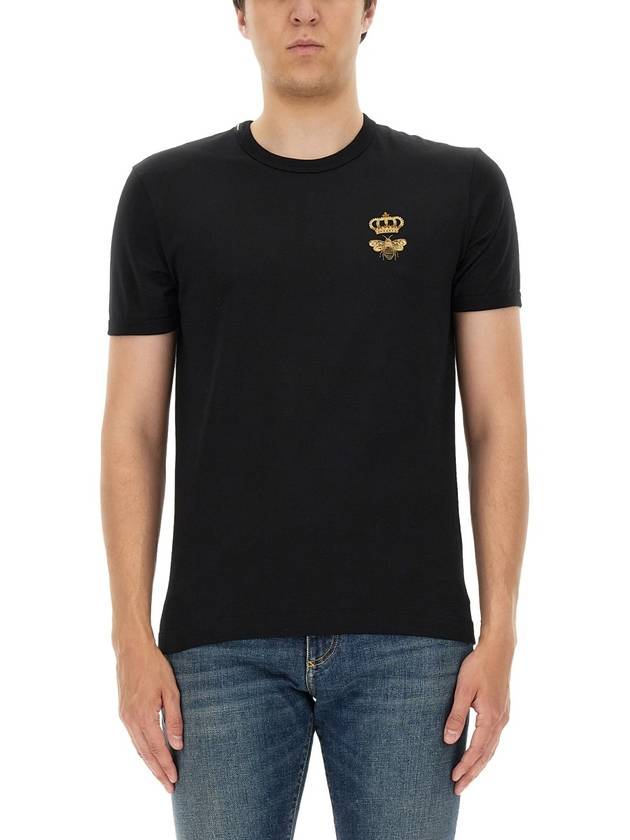 Embroidered T-Shirt G8PV1Z G7WUQN0000 B0011010164 - DOLCE&GABBANA - BALAAN 5