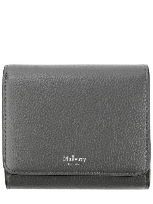 Continental French Classic Grain Half Wallet Dark Grey - MULBERRY - BALAAN 2