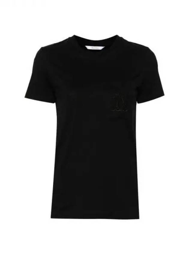 Max Mara PAPAIA logo embroidered cotton t shirt 270090 - MAX MARA - BALAAN 1