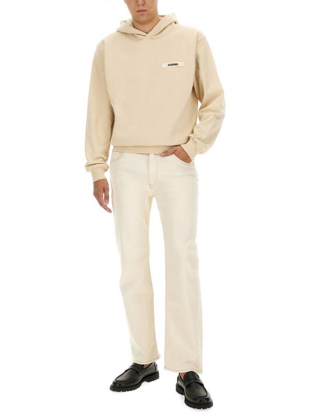 Le Gros Grain Hoodie Beige - JACQUEMUS - BALAAN 3