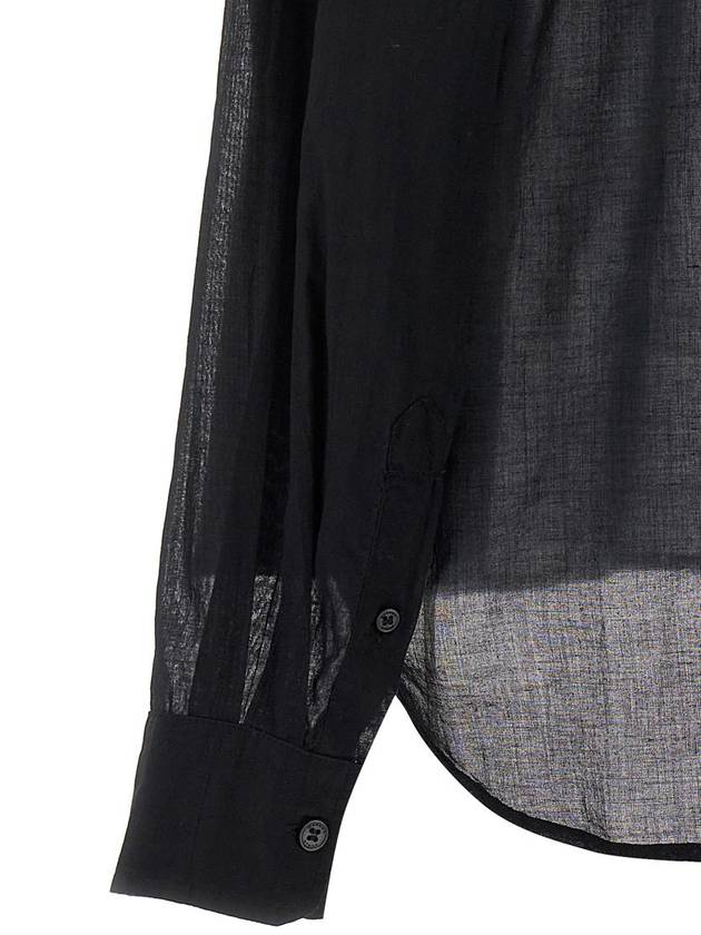 Gamble Organic Cotton Shirt Black - ISABEL MARANT ETOILE - BALAAN 5