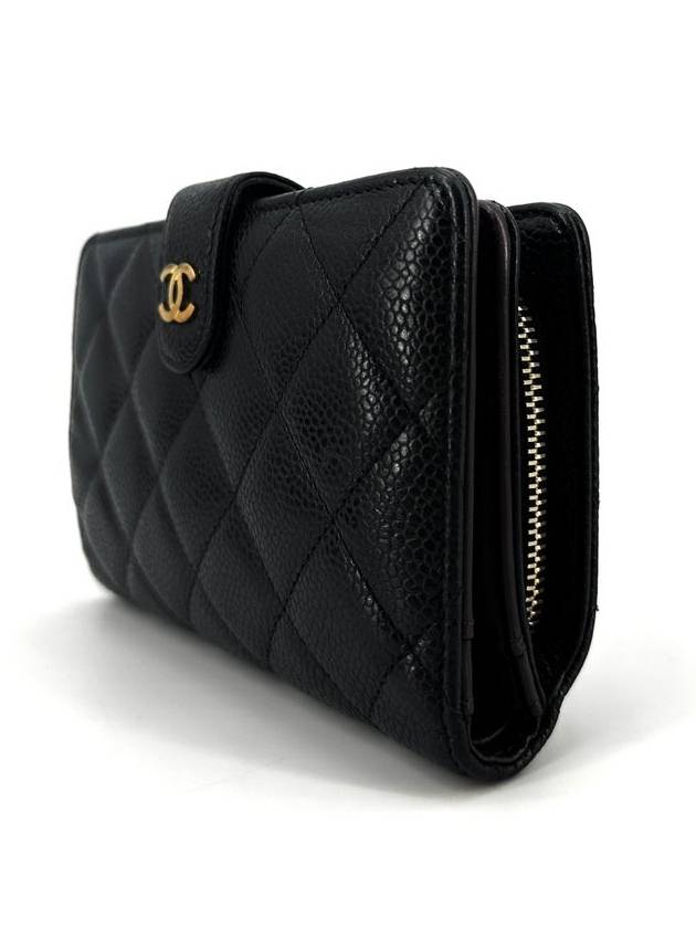 Caviar gold logo medium wallet - CHANEL - BALAAN 4