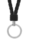 Intrecciato Leather Key Holder Black - BOTTEGA VENETA - BALAAN 4