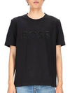 Logo Cotton Short Sleeve T-shirt Black - HUGO BOSS - BALAAN 2