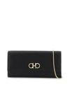 Gancini Chain Long Wallet Black - SALVATORE FERRAGAMO - BALAAN 1