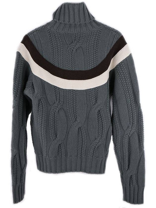 Men's Yoke Torsade Turtleneck Sweater H267275HA09 - HERMES - BALAAN 1