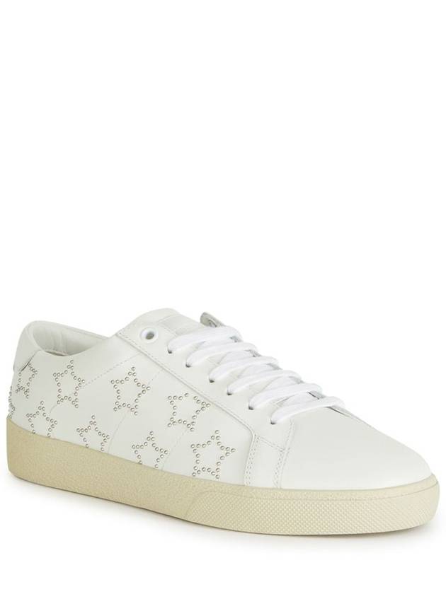 Court Classic SL06 California Smooth Leather Low Top Sneakers White - SAINT LAURENT - BALAAN 3