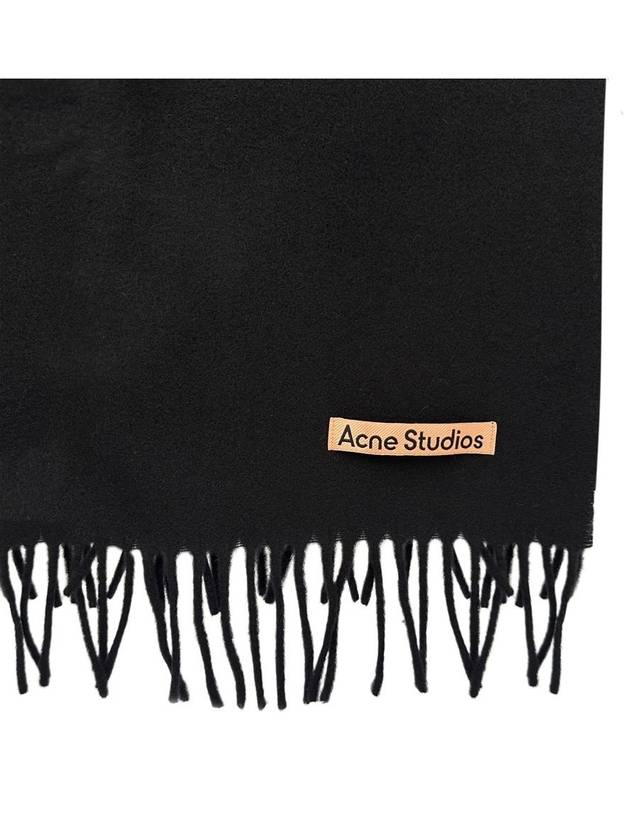 Wool Fringe Scarf Black - ACNE STUDIOS - BALAAN 4