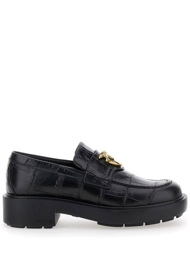 Tina 01 - Mocassino Printed Calf Croco Black - PINKO - BALAAN 1