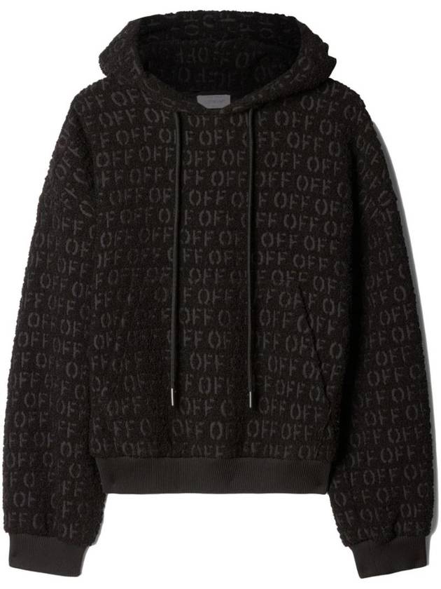 Logo Boucle Hoodie Black - OFF WHITE - BALAAN 1