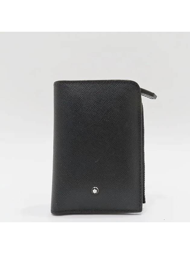 129118 Black color sartorial zipper pocket card wallet - MONTBLANC - BALAAN 2