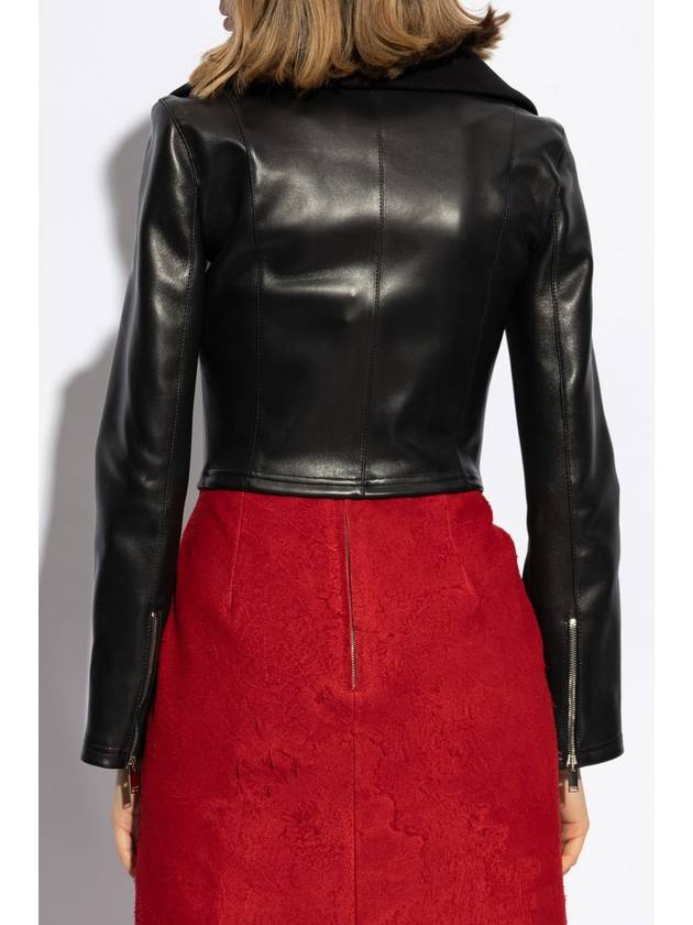 Alexander McQueen Leather Jacket, Women's, Black - ALEXANDER MCQUEEN - BALAAN 4