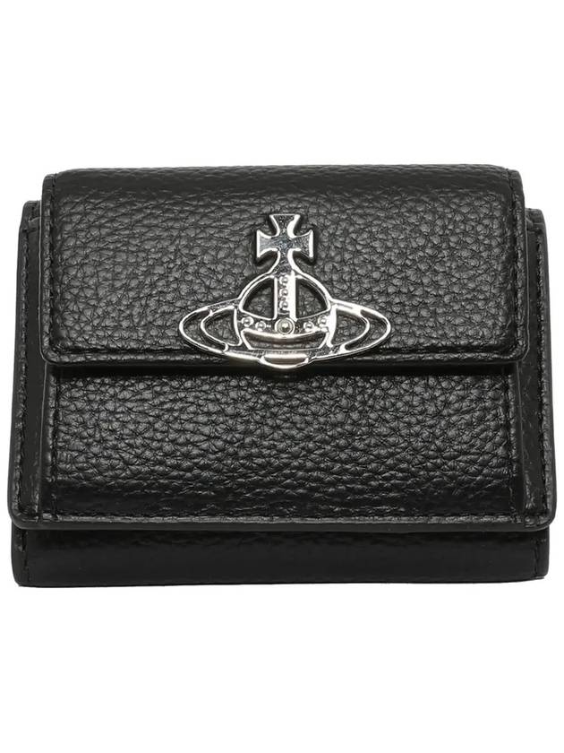 ORB Logo Small Half Wallet Black - VIVIENNE WESTWOOD - BALAAN 3