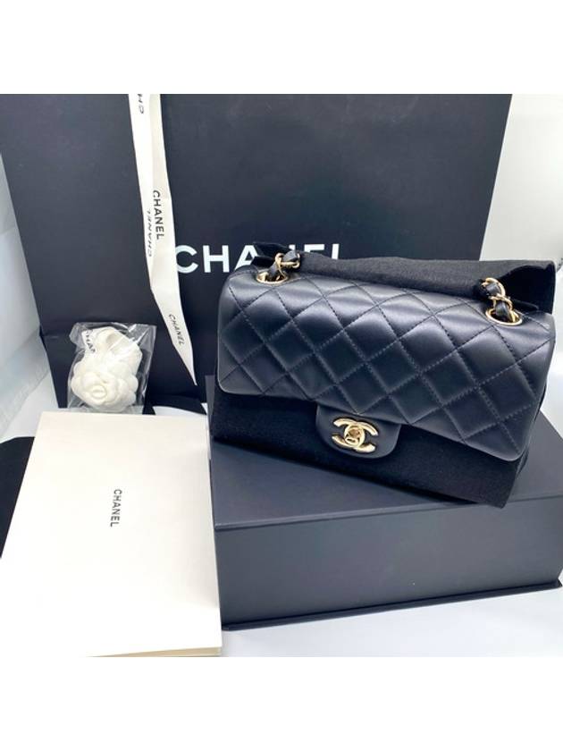 Classic Flap Mini Lambskin Shoulder Bag Black - CHANEL - BALAAN 4