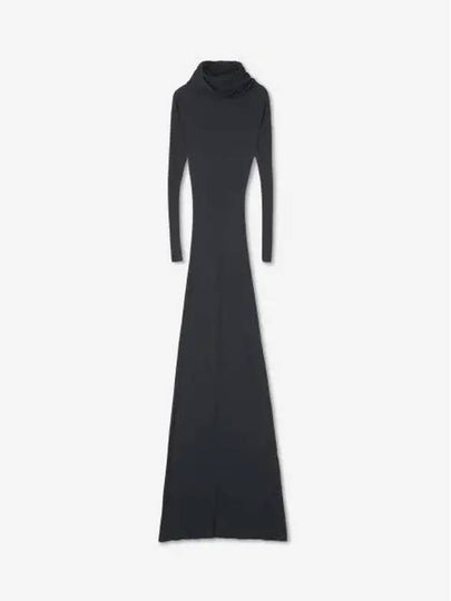 Double Layer Ribbed Long Dress Black - BALENCIAGA - BALAAN 2