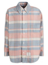 Check Wool Long Sleeve Shirt Blue Pink - THOM BROWNE - BALAAN 2