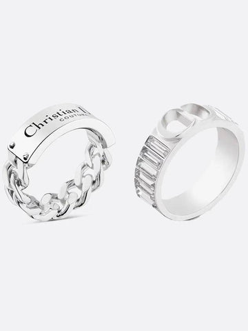 Couture Chain Crystal CD Icon Ring R1307HOMMT R1556HOMMT - DIOR - BALAAN 1