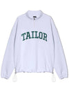 NVL Overfit Half Zip Up Sweatshirt White Melange - TAILOR STUDIO - BALAAN 3