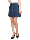 Women's Poppy Front Button Denim A-Line Skirt Blue - A.P.C. - BALAAN 7