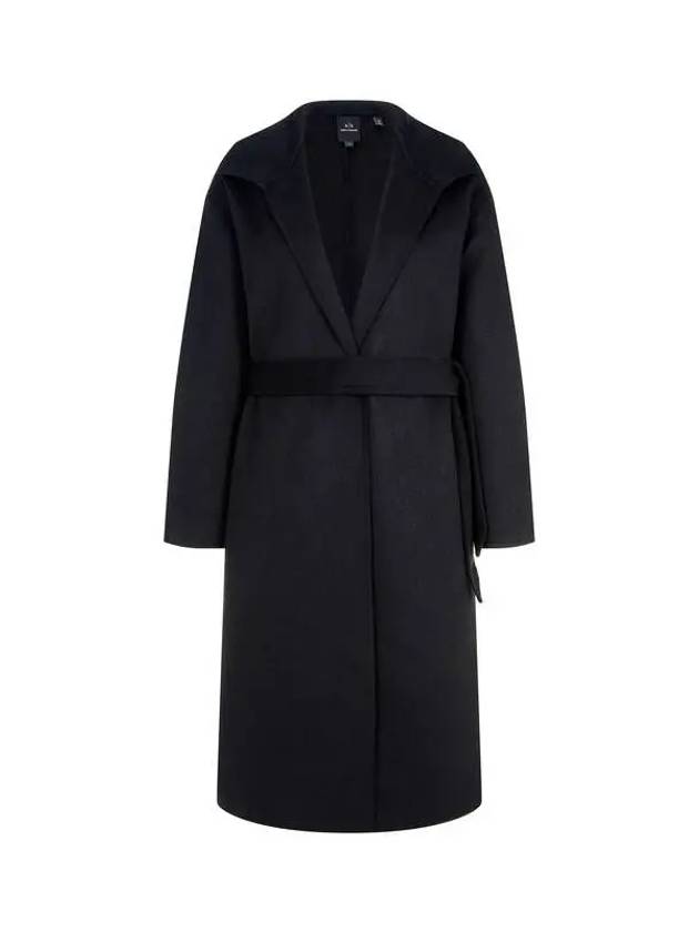 Women s Belted Open Collar Coat Black 271944 - ARMANI EXCHANGE - BALAAN 1