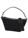 Toile Iconographe Fabric Leather Shoulder Bag Black - VALENTINO - BALAAN 2