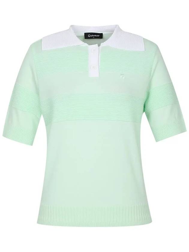 color combination tissue modified collar short sleeve knit TWSRM6121 820 - TAYLORMADE - BALAAN 7