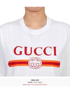 Jersey Print Cotton Short Sleeve T-Shirt White - GUCCI - BALAAN 6