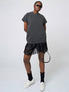 Garment Dying Short Sleeve T-shirt Dark Grey - ATHPLATFORM - BALAAN 5