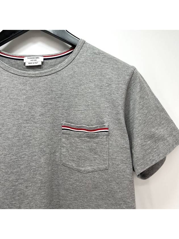 Pocket short sleeve t shirt gray size 1 - THOM BROWNE - BALAAN 6