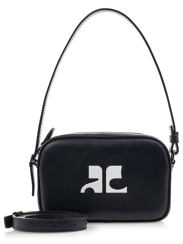 Camera Slim Leather Shoulder Bag Black - COURREGES - BALAAN 2