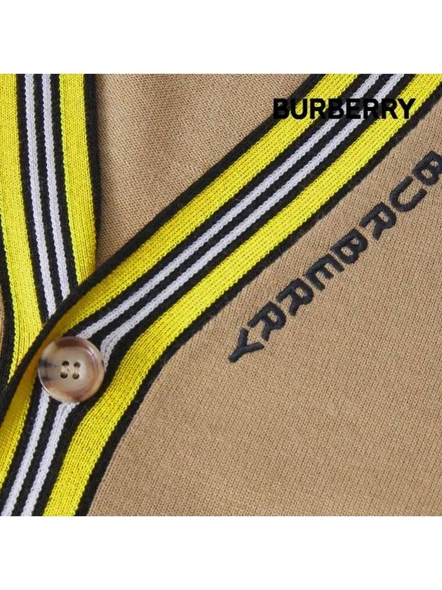 Kids Stripe Trimmed Wool Cardigan Archive Beige 8047615 4Y 10Y - BURBERRY - BALAAN 5