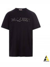 Girocolo Logo Short Sleeve T-Shirt Black - ALEXANDER MCQUEEN - BALAAN 2