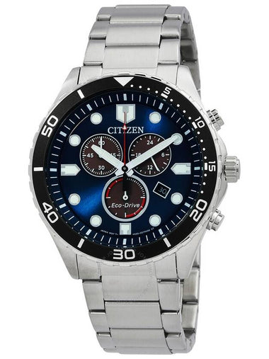 Citizen Eco-Drive Chrono Sporty-Aqua Chronograph Blue Dial Men's Watch AT2560-84L - CITIZEN - BALAAN 1