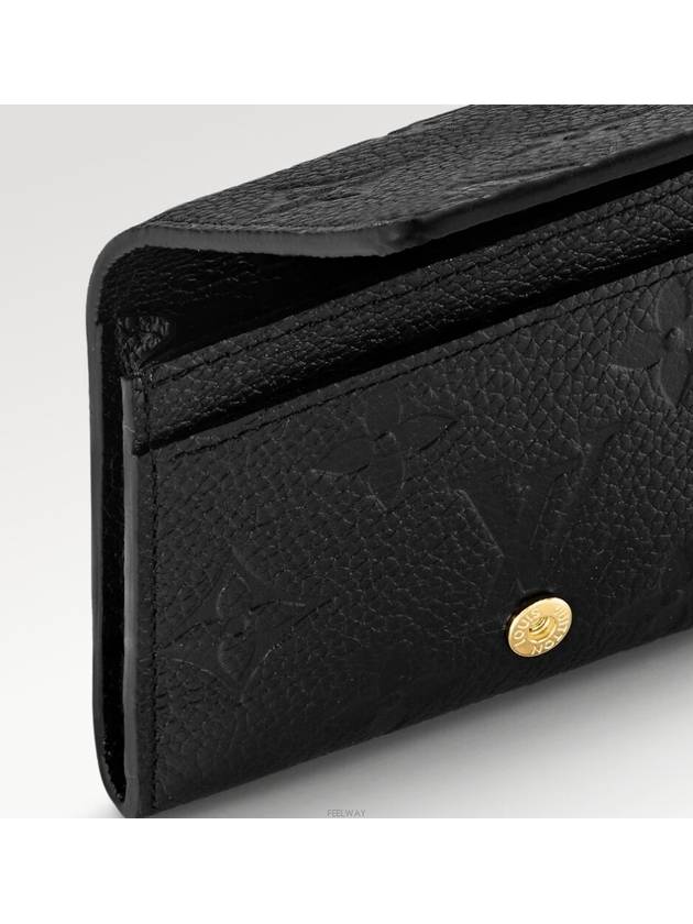 Monogram Embossed Leather Business Card Wallet Black - LOUIS VUITTON - BALAAN 4