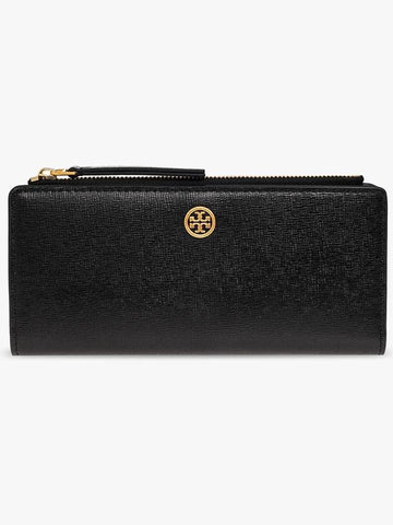 Tory Burch Leather Wallet, Women's, Black - TORY BURCH - BALAAN 1