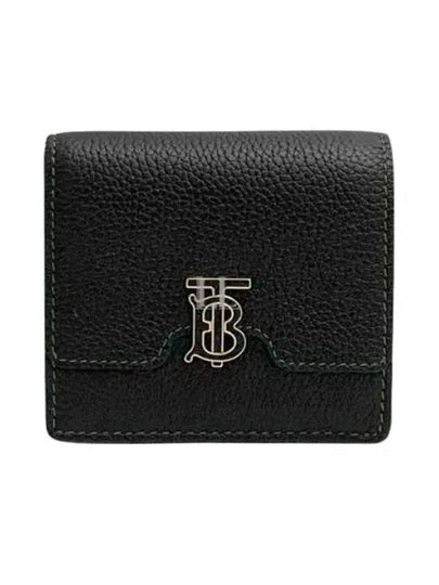 TB Grainy Leather Half Wallet Black - BURBERRY - BALAAN 2