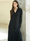 Sailor pocket pleated dress black - MITTE - BALAAN 1