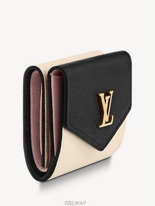 Lockmini Lockme Half Wallet Black Beige - LOUIS VUITTON - BALAAN 3